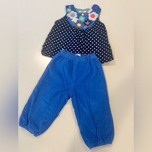 Mini Boden Corduroy Outfit 18-24m like new